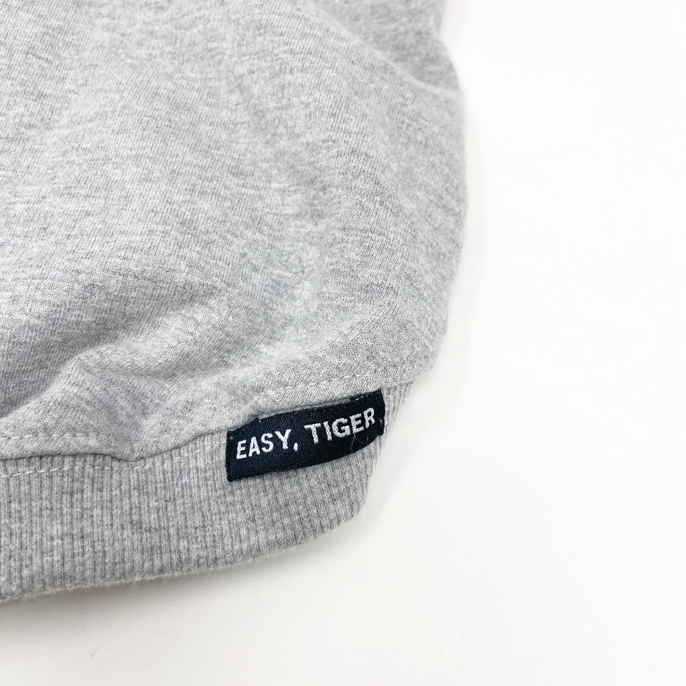 EASY TIGER | Graphic Dog Hoodie Grey Fleece Medium
